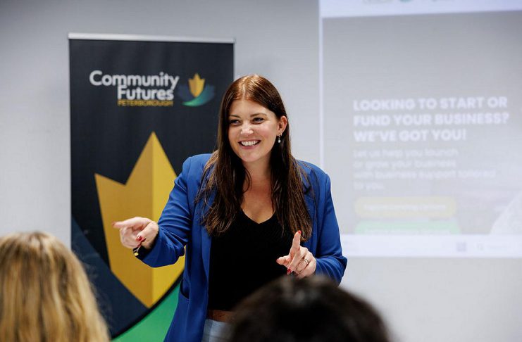 Rose Terry, manager of the Business Advisory Centre and corporate communications at Community Futures Peterborough, will be leading three of the nine Entrepreneurship 101 workshops offered in fall 2026. Supported by Scotiabank, all workshops are free and will be held at the Venture North building in downtown Peterborough. (Photo courtesy of Community Futures Peterborough)