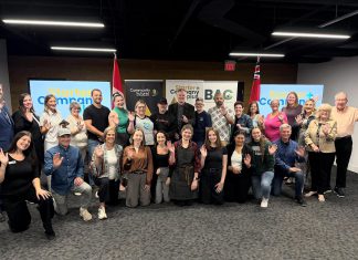Community Futures Peterborough announces largest-ever cohort for 2026 Starter Company Plus program Peterborough-Kawartha MPP Dave Smith and Business Advisory Centre manager Rosalea Terry (back and front row, far left) and Peterbough County warden Bonnie Clark and City of Peterborough mayor Jeff Leal (front and back row, far right) with the successful applicants for the 2026 cohort of the Starter Company Plus program at Community Futures Peterborough on September 16, 2026. (Photo courtesy of Community Futures Peterborough)