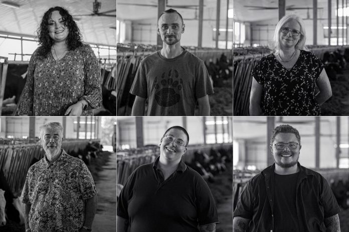 The cast of the Lindsay Little Theatre's production of "Having Hope at Home" includes (left to right, top and bottom): Sydney Ballam as Carolyn, Nathan Copeland as Dr. Bingham, Charlotte Hayward as Dawn, Kevin Higgs as Russell, Katie Plaunt as Jane, and Reilly Smith as Michel. (Photos: Sheldon K Photography)