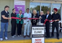 Telemedicine clinic opens at Ennismore Pharmacy in Selwyn Township to expand access to primary care With Ennismore Pharmacy owner and pharmacist Mehul Pathak standing to her left, Selwyn Township mayor Sherry Senis cuts the ribbon to officially open the pharmacy's new telemedicine clinic. The clinic offers OHIP-covered virtual consultations with licensed healthcare professionals for assessments, treatment, prescription services, referrals, and follow-up care. (Photo courtesy of Ennismore Pharmacy)