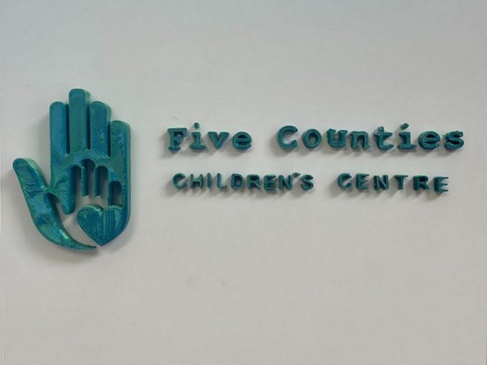 For his 3D printing business Prints Charming, 11-year-old Wyatt Robertson of Cobourg found many 3D print models online, but also began creating original works such as the logo of Five Counties Children's Centre, where Wyatt is a client. (Photo courtesy of Five Counties Children's Centre)