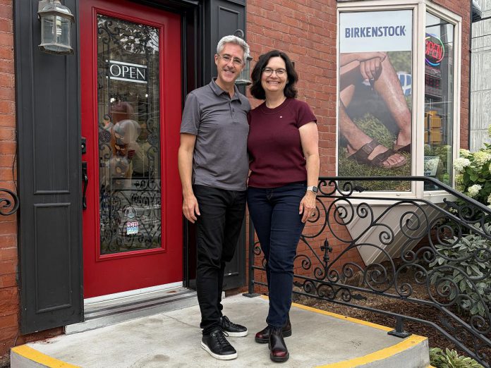Tony and Kelli Grady are retiring after operating Grady's Feet Essentials for almost 30 years. Tony's father launched the business as Grady's Orthopaedic Service in 1984, with Tony and Kelli taking over in 1997, rebranding and relocating several times before moving to the current location at 231 King Street in downtown Peterborough. (Photo courtesy of Grady's Feet Essentials)