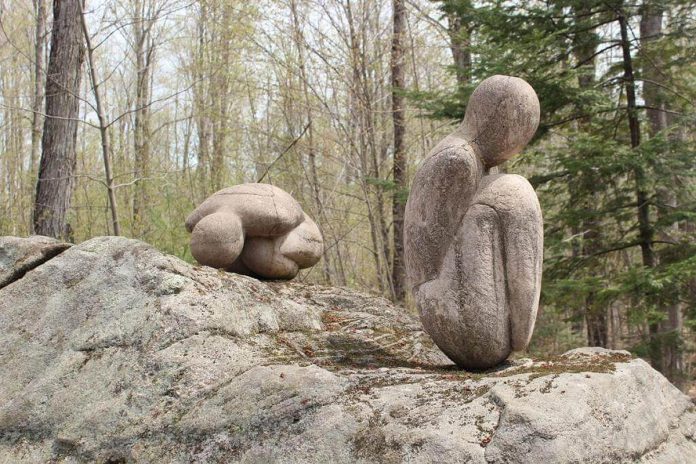 "Curled Figures" by Susan Low-Beer are just two of the more than 40 sculptures you will find at the Haliburton Sculpture Forest. (Photo: Haliburton Sculpture Forest)
