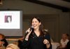 Megan Murphy at the Women's Business Network of Peterborough on September 2, 2026 at Elmhirst's Resort in Keene where she spoke about storytelling. As a performer, filmmaker, playwright, director, writer, radio host, emcee, and storyteller, Megan can help people, businesses, and organizations discover and tell their own stories in an authentic way. She is available for hire as a professional emcee, keynote speaker, ideation consultant, branded documentary filmmaker, leader of story-mining workshops, and more. (Photo: Jordan Lyall Photography)