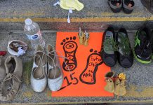 Where to observe National Day for Truth and Reconciliation and Orange Shirt Day in the greater Kawarthas region Children's shoes, toys, and offerings on the steps of Peterborough City Hall in June 2021 as part of a community memorial created in response to the discovery of the remains of 215 Indigenous children buried at the former Kamloops Indian Residential School in British Columbia. As well as remembering and honouring those lost to residential schools and the thousands of survivors, National Day for Truth and Reconciliation is a day for Canadians to educate themselves about the heritage, culture, stories, and experiences of First Nations, Inuit, and Métis peoples. (Photo: Bruce Head / kawarthaNOW)