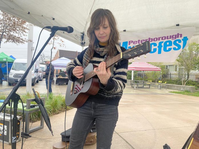 Cobourg native Sue Passmore, best known as one-third of the Juno award-winning roots trio Good Lovelies, will be the featured guest at an open mic hosted by Matt MacLeod at The Railyard Cafe & Taphouse in Peterborough's East City on Sunday afternoon. (Photo: Paul Rellinger / kawarthaNOW)