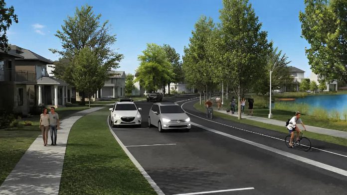 A rendering of the proposed corridor north of Romaine Street as part of the City of Peterborough's Otonabee River Trail and Shoreline Improvement Project. (Rendering: City of Peterborough)