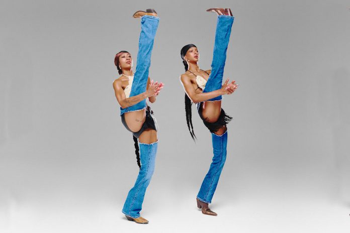 As part of Public Energy Performing Arts' 2026-27 season, Montreal artists Stacey Désilier and Jossua Satinée will perform "Braids & Heritage" on February 20, 2026 at The Mount Community Centre in Peterborough. Featuring iconic cowboy imagery inhabited by two Black performers, the dance work combines and reimagines cultural forms including line dancing, square dancing, the cakewalk, moonwalk, and twerking. (Photo: Vladim Vilain)