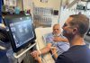 Dr. Michel Boivin uses ultrasound to care for patients in the ICU of Ross Memorial Hospital in Lindsay. (Photo: Ross Memorial Hospital Foundation)