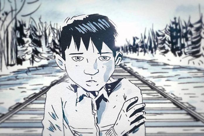 "The Secret Path," written and directed by the late Gord Downie with illustrations by Jeff Lemire, tells the story of 12-year-old Chanie Wenjack who died 60 years ago while trying to walk 600 kilometres to his northwestern Ontario home after fleeing a residential school in Kenora. (Illustration: Jeff Lemire)