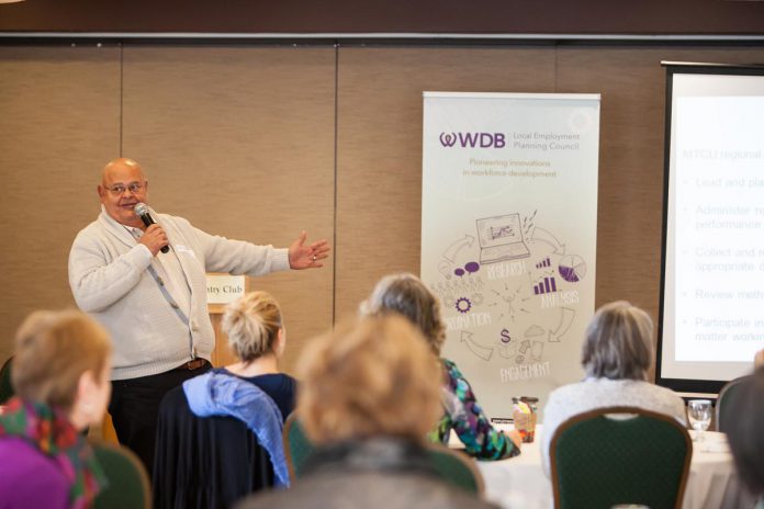 Pictured in 2016, Joe Celestini joined Workforce Development Board (WDB) as its CEO in 2013, remaining in the position until 2017 when he was succeeded by Jennifer Lamantia.  Celestini led the not-for-profit organization when it was selected as one of the Government of Ontario's eight pilot sites as a Local Employment Planning Council for the communities of Peterborough, Kawartha Lakes, Northumberland, and Haliburton. The selection positioned WDB as a provincial leader in employment system planning and coordination. (Photo courtesy of WDB) 