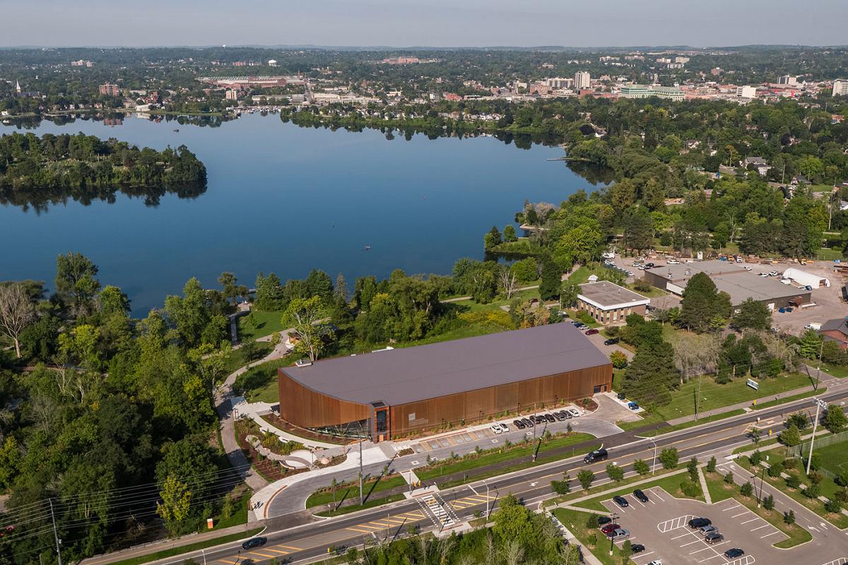 The Canadian Canoe Museum on the shores of Little Lake in Peterborough has been named Attraction of the Year at the 2026 Ontario Tourism Awards of Excellence. The museum welcomed more than 116,000 visitors in 2025, its first full calendar year at its new waterfront home. (Photo: Justen Soule)