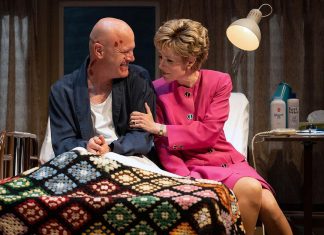 Nearly sold-out ‘Casey and Diana’ staged reading brings original Stratford artists to Peterborough Sean Arbuckle as Thomas and Krystin Pellerin as Diana in the 2023 world premiere production of Nick Green's "Casey and Diana" at the Stratford Festival. Arbuckle is one of the four actors from that production who will perform in New Stages Theatre's staged reading at Market Hall Performing Arts Centre in downtown Peterborough on November 15, 2026, along with Laura Condlln as Pauline, Davinder Malhi as Andre, and Peterborough's own Linda Kash as Marjorie. (Photo: Cylla von Tiedemann)