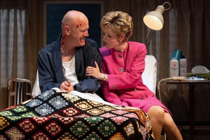 Sean Arbuckle as Thomas and Krystin Pellerin as Diana in the 2023 world premiere production of Nick Green's "Casey and Diana" at the Stratford Festival. Arbuckle is one of the four actors from that production who will perform in New Stages Theatre's staged reading at Market Hall Performing Arts Centre in downtown Peterborough on November 15, 2026, along with Laura Condlln as Pauline, Davinder Malhi as Andre, and Peterborough's own Linda Kash as Marjorie. (Photo: Cylla von Tiedemann)