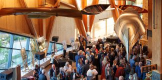 Guests gather in the Atrium at The Canadian Canoe Museum in Peterborough during the second annual Lakeside Gala on October 3, 2026, a fundraiser to support the museum's core programming and the care of its nationally significant collection of paddled watercraft. (Photo courtesy of The Canadian Canoe Museum)