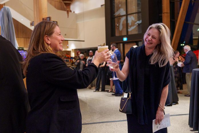 Guests toast to an evening of celebration at the second annual Lakeside Gala at The Canadian Canoe Museum in Peterborough on October 3, 2026, a fundraiser to support the museum's core programming and the care of its nationally significant collection of paddled watercraft. (Photo courtesy of The Canadian Canoe Museum)