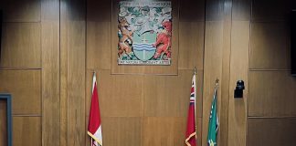 Seven candidates are competing to take the mayor's seat in council chambers at Peterborough City Hall in the municipal election on October 26, 2026. (Photo: City of Peterborough)