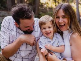 Hannah Bailey, an early childhood educator who works as Quality Inclusion Coach at Five Counties Children's Centre, with her son Max and husband Tom. During the free "Listen With Love" concerts on October 20 and 21, 2026 at Market Hall Performing Arts Centre in downtown Peterborough, Hannah will share in story and song her own family's inclusion journey, shaped by Max, who was born with a rare genetic condition. (Photo courtesy of Five Counties Children's Centre)