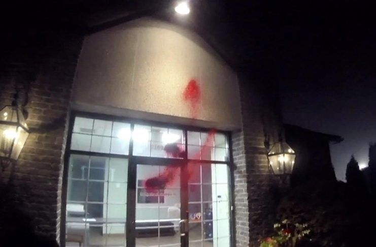 Police investigating vandalism at Peterborough defence technology company GeoSpectrum Technologies as hate/bias crime A video provided by a group claiming to be Palestine Action Canada showing red paint being splattered on the entrance to GeoSpectrum Technologies Inc. on Whittington Drive in Peterborough in the early morning hours of October 12, 2026. (kawarthaNOW screenshot)
