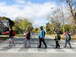 October is Walktober - a month to highlight the benefits of walking - as well as the month in which municipal elections are happening. Ensuring safe conditions support active transportation around schools, hospitals, recreation centres, and retirement homes are often the responsibilities of the local government. (Photo: Pete Rellinger)