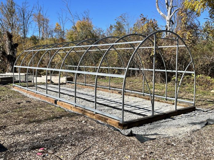 The construction of an energy-efficient greenhouse at GreenUP Ecology Park this fall will provide space to expand the on-site plant propagation program and offer education and volunteer programs in spring, summer, and fall. The 24 square metre structure was made possible by the Government of Canada's New Horizons for Seniors program. (Photo: Yvonne Hollandy / GreenUP)