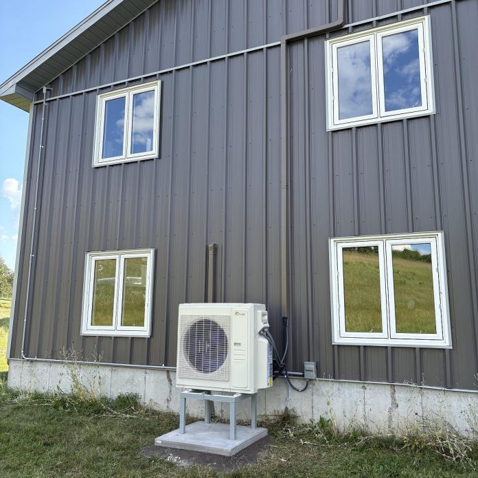 The mini-spilt heat pump system shown here was recently installed in Indian River. The system will provide both energy-efficient heating and cooling for the home. (Photo courtesy of 123 HVAC)