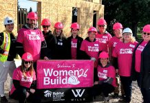 A few of the more than 60-plus men and women who volunteered during the Women Build event hosted by Habitat for Humanity Peterborough & Kawartha Region (Habitat PKR) from September 21 to 24, 2026 in Norwood, where Habitat PKR is constructing three affordable homes for local families. (Photo courtesy of Habitat PKR)