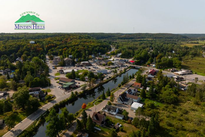 Located in southwestern Haliburton County and the seat of the county, the Township of Minden Hills is a rural municipality with a population of around 7,000 permanent residents and up to 16,000 seasonal residents. The village of Minden is the primary residential and commercial centre of the township, with smaller communities including Carnarvon, Gelert, Ingoldsby, Irondale, Lochlin, Miners Bay, and Moore Falls. (Photo: Haliburton County) Located in southwestern Haliburton County and the seat of the county, the Township of Minden Hills is a rural municipality with a population of around 7,000 permanent residents and up to 16,000 seasonal residents. The village of Minden is the primary residential and commercial centre of the township, with smaller communities including Carnarvon, Gelert, Ingoldsby, Irondale, Lochlin, Miners Bay, and Moore Falls. (Photo: Haliburton County)
