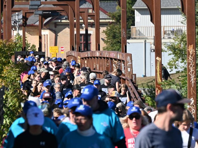 Almost 440 people participated in Hospice Peterborough's annual Hike for Hospice on September 27, 2026, raising a record-breaking $148,000 for the non-profit charitable organization that offers palliative care and bereavement programs free of charge to residents of all ages in the city and county of Peterborough. (Photo: Anne Leavens)