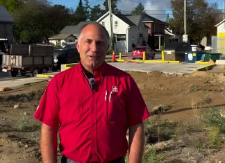 One year after devastating fire, Kawartha Home Hardware is preparing to rebuild in downtown Lakefield Kawartha Home Hardware general manager Garnet Hinds at the site of the former historic Kawartha Home Hardware building at 24 Queen Street in downtown Lakefield, which was demolished after being severely damaged in a fire on October 9, 2025. In a video posted on social media on October 8, 2026, Hinds says construction on a new building is ready to proceed. (kawarthaNOW screenshot)