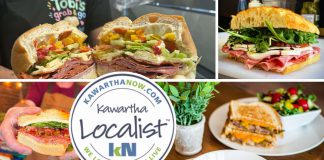 Kawartha Localist: Sink your teeth into 10 standout sandwiches across the greater Kawarthas This week's edition of kawarthaNOW's "Kawartha Localist" editorial series features 10 must-try sandwiches across the greater Kawarthas region as selected by our readers, including at The Grape and Wedge in Apsley, Muster Point in Bobcaygeon, Mindful Crowe Lunchbox in Marmora, Milk and Honey Eatery in Lindsay, Tobi's Grab and Go Sandwiches in Bancroft, the Cardiff Country Store, Corner Bites Eatery in Lindsay, Sam's Place in Peterborough, at The Counter on King in Colborne, and Wattle & Daub in Bancroft. (kawarthaNOW collage)