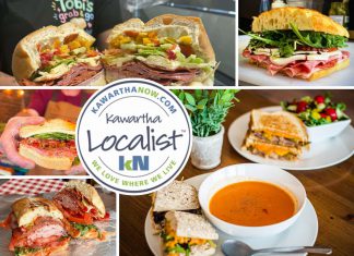 Kawartha Localist: Sink your teeth into 10 standout sandwiches across the greater Kawarthas This week's edition of kawarthaNOW's "Kawartha Localist" editorial series features 10 must-try sandwiches across the greater Kawarthas region as selected by our readers, including at The Grape and Wedge in Apsley, Muster Point in Bobcaygeon, Mindful Crowe Lunchbox in Marmora, Milk and Honey Eatery in Lindsay, Tobi's Grab and Go Sandwiches in Bancroft, the Cardiff Country Store, Corner Bites Eatery in Lindsay, Sam's Place in Peterborough, The Counter on King in Colborne, and Wattle & Daub in Bancroft. (kawarthaNOW collage)