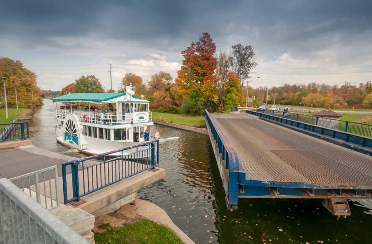 Maria Street Swing Bridge in Peterborough’s East City to close for a year starting in December Parks Canada is closing the Maria Street Swing Bridge in Peterborough, which connects Maria Street to Ashburnham Drive, for around 12 months starting on December 7, 2026 so that the bridge can be replaced. Pictured is the bridge before traffic lights were installed at the intersection of Maria Street and Ashburnham Drive to manage the increasing flow of traffic. (Photo: Parks Canada)