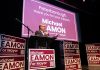 After being elected as the next mayor of Peterborough on October 26, 2026, Michael Eamon addresses his supporters at Market Hall Performing Arts Centre in downtown Peterborough. (Photo: Jordan Lyall / kawarthaNOW)