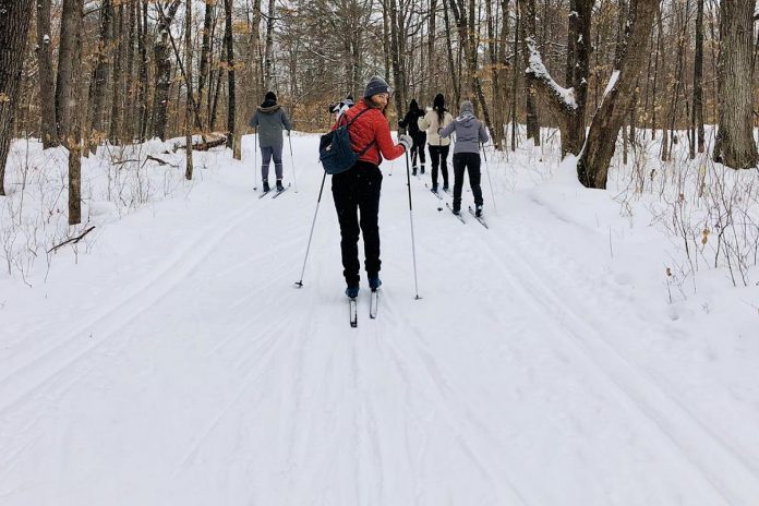 Located off Highway 28 in the Township of North Kawartha, Kawartha Nordic is a popular winter attraction for those seeking outdoor adventure in The Kawarthas. The not-for-profit ski club cares for more than 80 kilometres of maintained trails for skiing, skating, and snowshoeing. The main chalet and warm-up shelters along the way create a comfy and cozy atmosphere for spending the day in the cold. (Photo courtesy of Peterborough County Tourism)