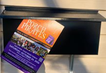 Volunteers with Kawartha Food Share are delivering flyers to homes across the City of Peterborough in advance of this year's "Porch Pirates for Good" fall food drive on October 24, 2026. Residents are asked to leave a bag or box of non-perishable food items on their front porch by 9 a.m. on Saturday morning. Attach the flyer to the donation or otherwise mark it so volunteers collecting the donation can easily spot it from the street. (Photo: Kawartha Food Share / Facebook)
