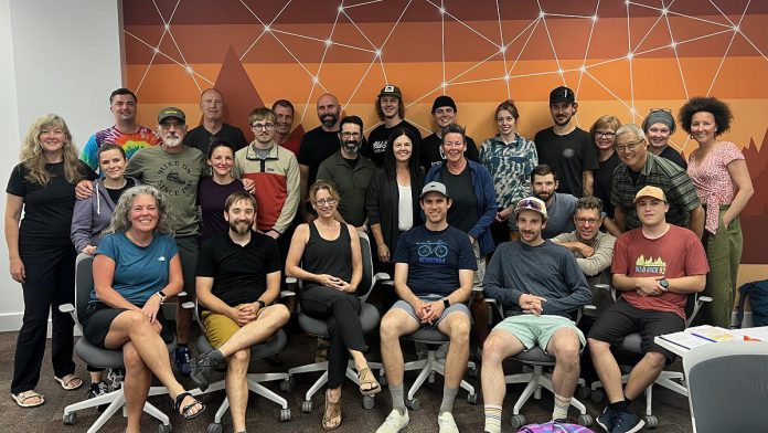 The team at Wild Rock Outfitters in Peterborough, one of four "Rebels" being honoured at the Elizabeth Fry Society of Peterborough's annual "Rebel with a Cause" fundraiser on October 28, 2026. The outdoor retailer is being recognized for its commitment to sustainability, community partnership, conservation, and connection through initiatives like the ComPassion Project and Wild Again. The other three Rebels are criminal lawyer Dan Hughes, Chrysalis Outreach Midwives, and Jordanne McLaren of Kawartha Sexual Assault Centre. (Photo courtesy of Elizabeth Fry Society of Peterborough)